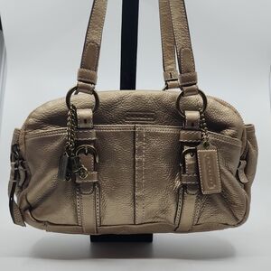 COACH GOLD METALLIC SATCHEL/HANDBAG, pre-owned. EUC.